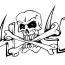 skull and cross of bones coloring pages