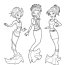 super stylish mermaids coloring pages