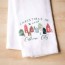 christmas in the city dish towel