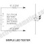 simple led tester circuit schematic