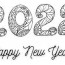 free new year 2022 coloring page free