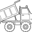 dump truck coloring page isolated for