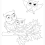 owl and babies coloring pages free