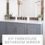 diy farmhouse bathroom mirror tutorial