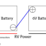 wire multiple 12v or 6v batteries to an rv