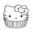 hello kitty cupcake coloring pages