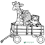 animals wagon coloring page