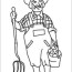 old farmer coloring page free