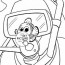 finding nemo coloring pages with man