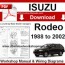 isuzu rodeo workshop service repair