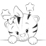lovely cartoon tiger coloring page