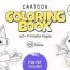 cartoon coloring book 60 free