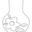 simple vase coloring page free