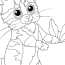 pet cat coloring page for kids online