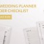 free wedding planning checklist