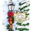 merry christmas lamp post p10331