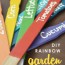 diy rainbow garden markers living