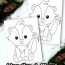 free printable forest skunk coloring