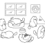 printable kawaii kitten coloring page