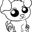 kawaii puppy coloring page free