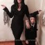 morticia and wednesday addams with thing