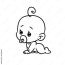 small baby cartoon minimalism character