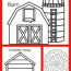 preschool farm coloring pages and