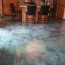 blue concrete acid stain floor design