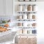 open shelving as a storage solution