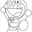 cheerful doraemon coloring pages