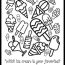 lots of ice cream coloring page