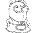 minion with maid costume coloring page