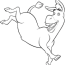 funny donkey coloring page free