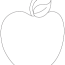 apple coloring page to print download