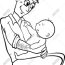 father baby cartoon vector photo