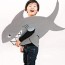 easy shark cardboard costume for kids