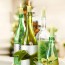 empty wine bottle candle holder green