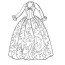 fashion dress coloring page free