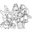 spongebob characters colouring pages