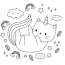 unicorn kitty cat coloring pages