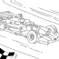 coloring page formula 1 race car free