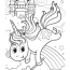 unicorn with castle coloring pages