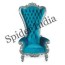 teak wood silver wedding throne chair