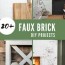 20 faux brick diy projects that are