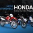 most affordable honda motorcycles in