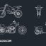cad motorcycles several dwg free cad