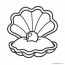 pintable free clam shell coloring pages