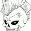 scary skull coloring pages clip art