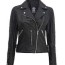 black leather moto jacket women