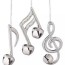 silver bell musical note christmas